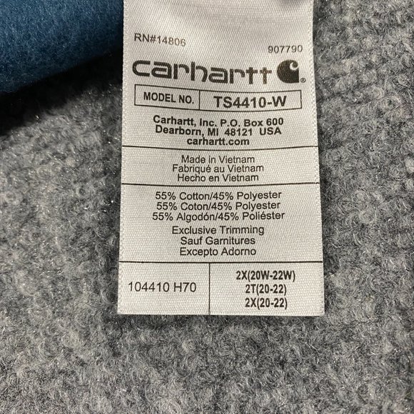 Carhartt Midweight Logo Sleeve Graphic Sweatshirt Womens 2X Relaxed Fit Blue NWT - Picture 16 of 16
